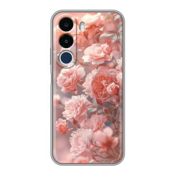 Силиконовый чехол на Realme P4x с принтом Розовые розы