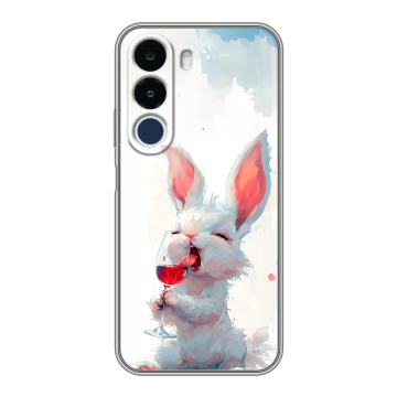 Силиконовый чехол на Realme P4x с принтом кролик зайчик