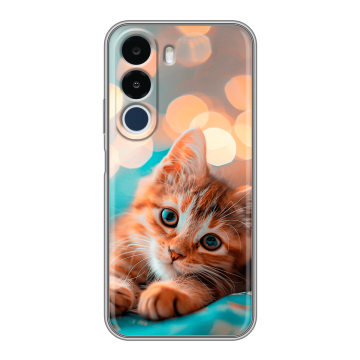 Силиконовый чехол на Realme P4x с принтом котик