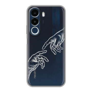 Силиконовый чехол на Realme P4x с принтом Сотворение мира