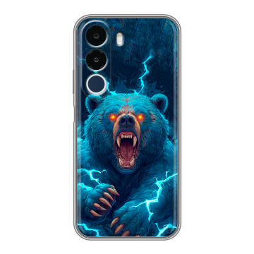Силиконовый чехол на Realme P4x с принтом Медведь