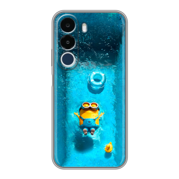 Силиконовый чехол на Realme P4x с принтом Миньоны