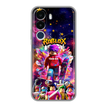 Силиконовый чехол на Realme P4x с принтом Roblox Роблокс