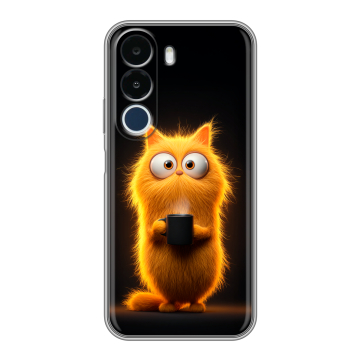 Силиконовый чехол на Realme P4x с принтом Смешной кот Силиконовый чехол на Realme P4x с принтом Смешной кот