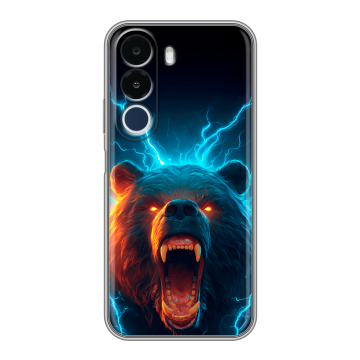 Силиконовый чехол на Realme P4x с принтом Медведь Силиконовый чехол на Realme P4x с принтом Медведь