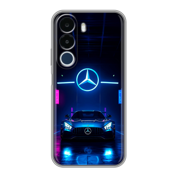 Силиконовый чехол на Realme P4x с принтом Mercedes Мерседес Силиконовый чехол на Realme P4x с принтом Mercedes Мерседес