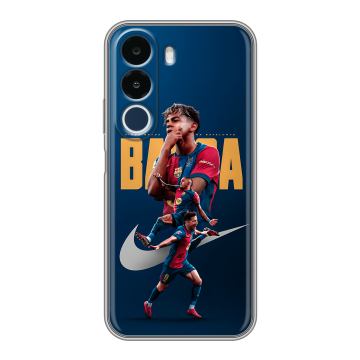 Силиконовый чехол на Realme P4x с принтом Барселона Barca Yamal Силиконовый чехол на Realme P4x с принтом Барселона Barca Yamal