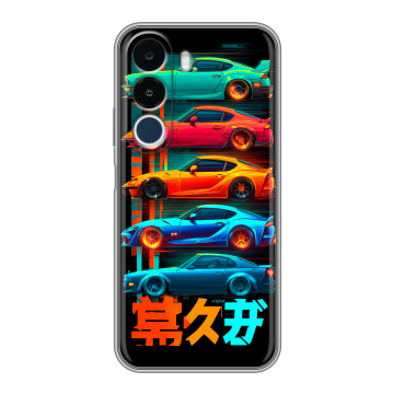 Силиконовый чехол на Realme P4x с принтом машины тачки Силиконовый чехол на Realme P4x с принтом машины тачки