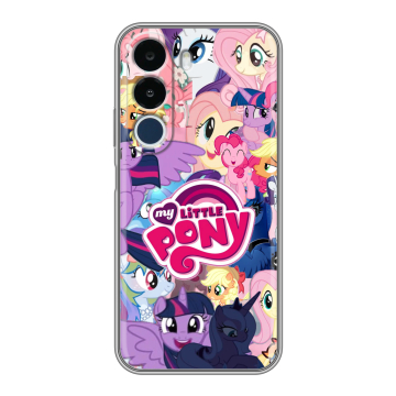 Силиконовый чехол на Realme P4x с принтом My little pony Дружба чудо Силиконовый чехол на Realme P4x с принтом My little pony Дружба чудо