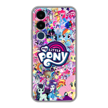 Силиконовый чехол на Realme P4x с принтом My little pony Дружба чудо