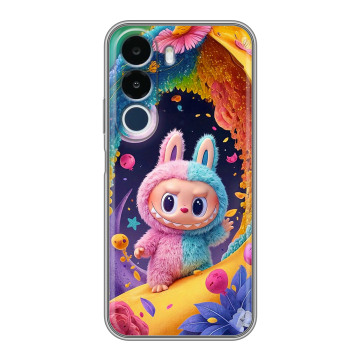 Силиконовый чехол на Realme P4x с принтом Labubu Лабубу