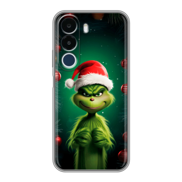 Силиконовый чехол на Realme P4x с принтом Гринч Новый год Рождество Силиконовый чехол на Realme P4x с принтом Гринч Новый год Рождество