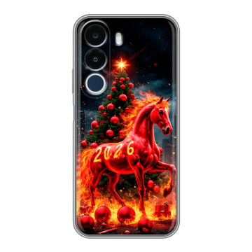 Силиконовый чехол на Realme P4x с принтом Новый год Силиконовый чехол на Realme P4x с принтом Новый год