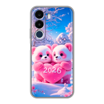 Силиконовый чехол на Realme P4x с принтом Новый год