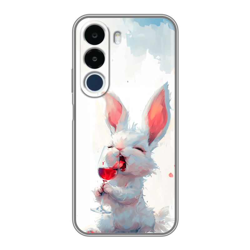 Силиконовый чехол на Realme P4x с принтом кролик зайчик Силиконовый чехол на Realme P4x с принтом кролик зайчик