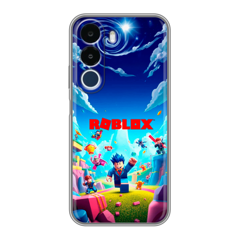 Силиконовый чехол на Realme P4x с принтом Roblox Роблокс Силиконовый чехол на Realme P4x с принтом Roblox Роблокс