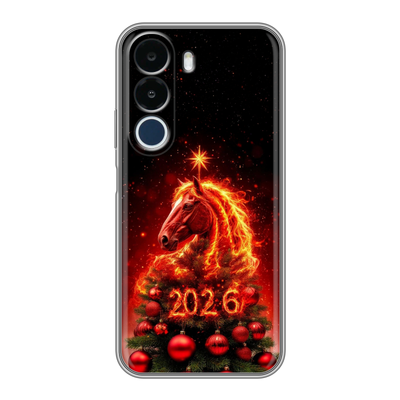Силиконовый чехол на Realme P4x с принтом Новый год Силиконовый чехол на Realme P4x с принтом Новый год