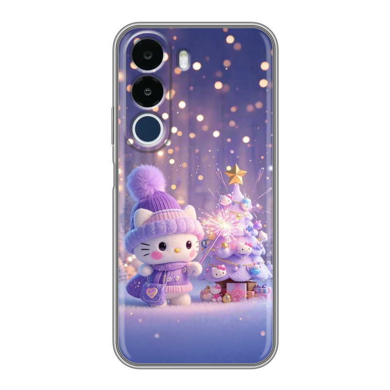 Силиконовый чехол на Realme P4x с принтом Новый год Силиконовый чехол на Realme P4x с принтом Новый год
