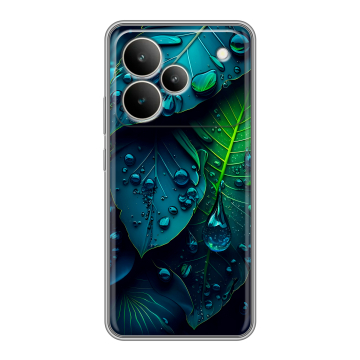 Силиконовый чехол на Realme P4 5G с принтом Листья