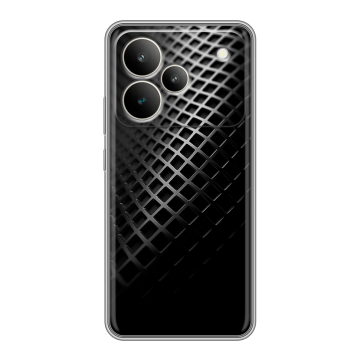 Силиконовый чехол на Realme P4 с принтом Текстура металла