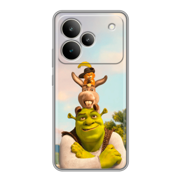 Силиконовый чехол на Realme P4 с принтом Шрек Shrek Силиконовый чехол на Realme P4 с принтом Шрек Shrek