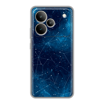 Силиконовый чехол на Realme P4 с принтом Космос звезды Силиконовый чехол на Realme P4 с принтом Космос звезды