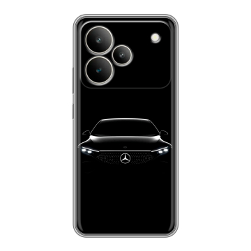 Силиконовый чехол на Realme P4 с принтом Mercedes Мерседес
