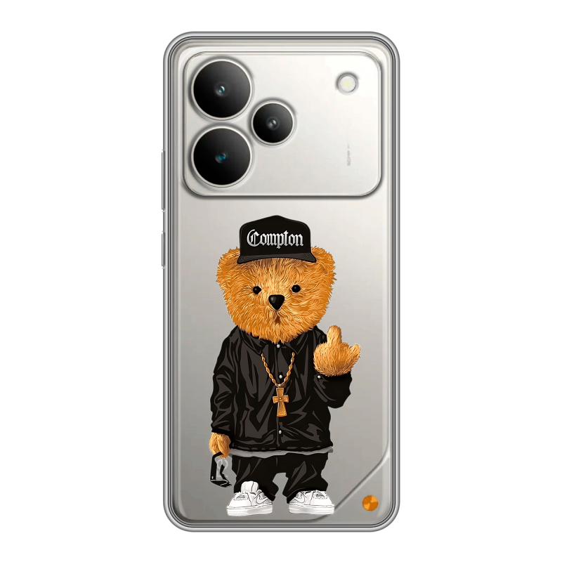 Силиконовый чехол на Realme P4 с принтом Плюшевый медведь Силиконовый чехол на Realme P4 с принтом Плюшевый медведь