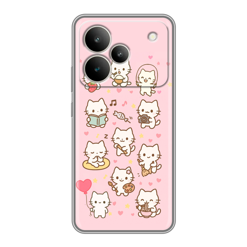 Силиконовый чехол на Realme P4 с принтом Hello Kitty Хелоу Кити Силиконовый чехол на Realme P4 с принтом Hello Kitty Хелоу Кити