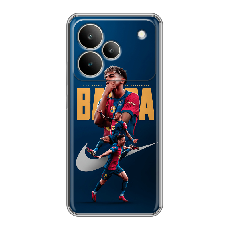 Силиконовый чехол на Realme P4 с принтом Барселона Barca Yamal Силиконовый чехол на Realme P4 с принтом Барселона Barca Yamal