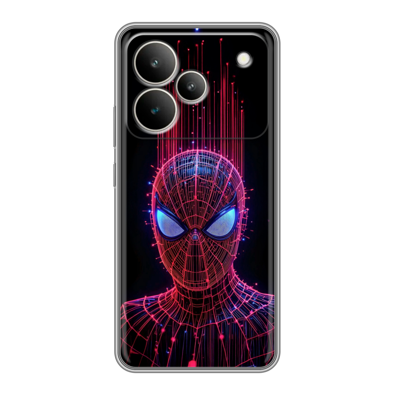 Силиконовый чехол на Realme P4 с принтом Spiderman Человек паук Силиконовый чехол на Realme P4 с принтом Spiderman Человек паук