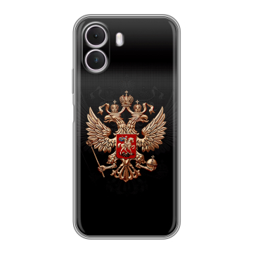 Силиконовый чехол на Realme P4 Lite с принтом Герб России Силиконовый чехол на Realme P4 Lite с принтом Герб России