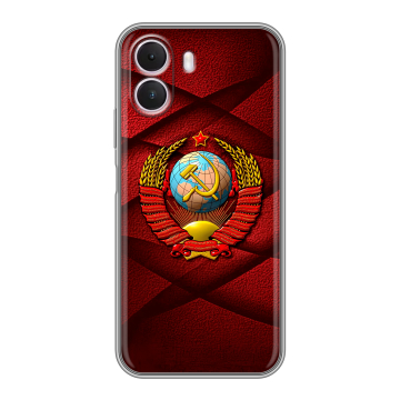Силиконовый чехол на Realme P4 Lite с принтом Герб СССР Силиконовый чехол на Realme P4 Lite с принтом Герб СССР