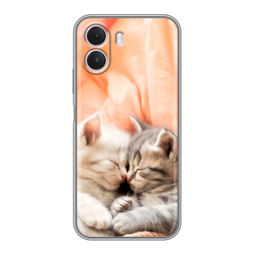 Силиконовый чехол на Realme P4 Lite с принтом Котята