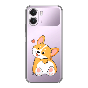 Силиконовый чехол на Realme P4 Lite с принтом Корги