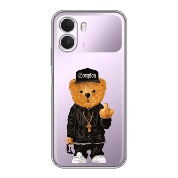 Силиконовый чехол на Realme P4 Lite с принтом Плюшевый медведь
