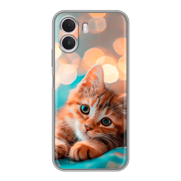 Силиконовый чехол на Realme P4 Lite с принтом котик