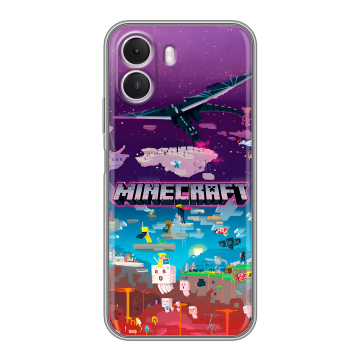 Силиконовый чехол на Realme P4 Lite с принтом Майнкрафт Minecraft Силиконовый чехол на Realme P4 Lite с принтом Майнкрафт Minecraft