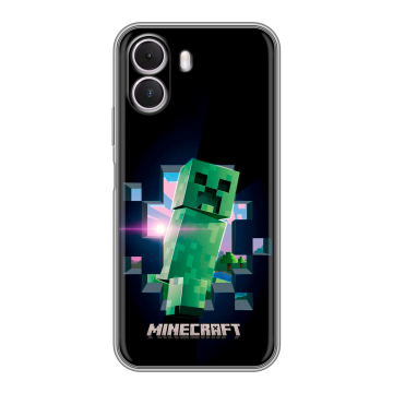 Силиконовый чехол на Realme P4 Lite с принтом Майнкрафт Minecraft Силиконовый чехол на Realme P4 Lite с принтом Майнкрафт Minecraft