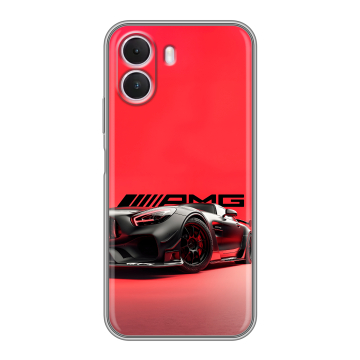 Силиконовый чехол на Realme P4 Lite с принтом Мерседес Mercedes AMG