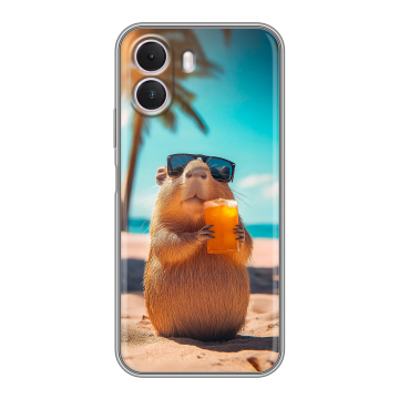 Силиконовый чехол на Realme P4 Lite с принтом Капибара Силиконовый чехол на Realme P4 Lite с принтом Капибара