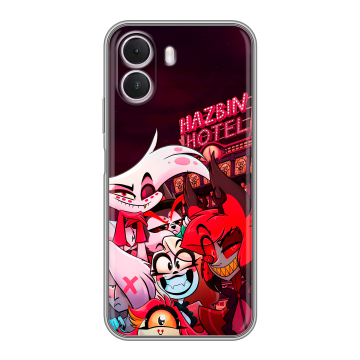 Силиконовый чехол на Realme P4 Lite с принтом Hazbin Hotel Отель Хазбин