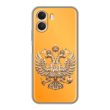 Силиконовый чехол на Realme P4 Lite с принтом Герб Флаг России