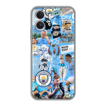 Силиконовый чехол на Realme P4 Lite с принтом Man City Манчестер Сити