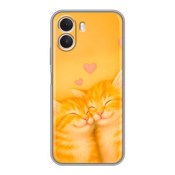 Силиконовый чехол на Realme P4 Lite с принтом Милые котята