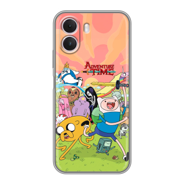 Силиконовый чехол на Realme P4 Lite с принтом Adventure time Время приключений