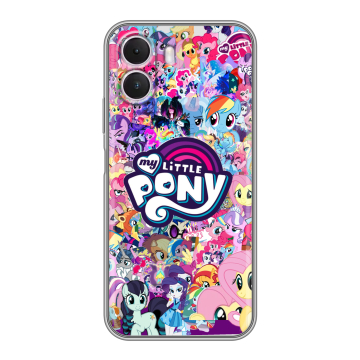 Силиконовый чехол на Realme P4 Lite с принтом My little pony Дружба чудо