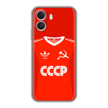 Силиконовый чехол на Realme P4 Lite с принтом Флаг Герб СССР