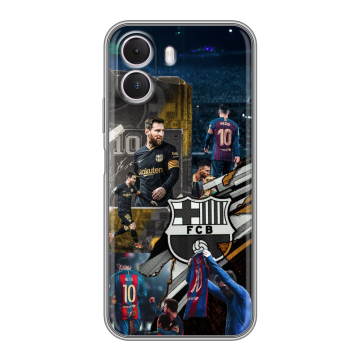 Силиконовый чехол на Realme P4 Lite с принтом Messi Barcelona