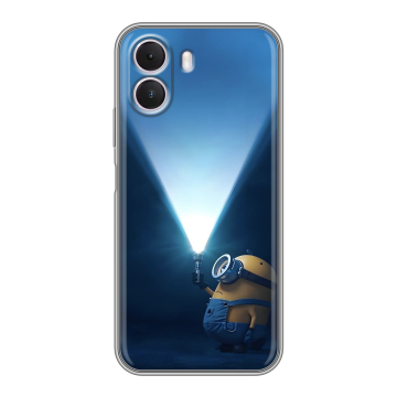 Силиконовый чехол на Realme P4 Lite с принтом Миньоны